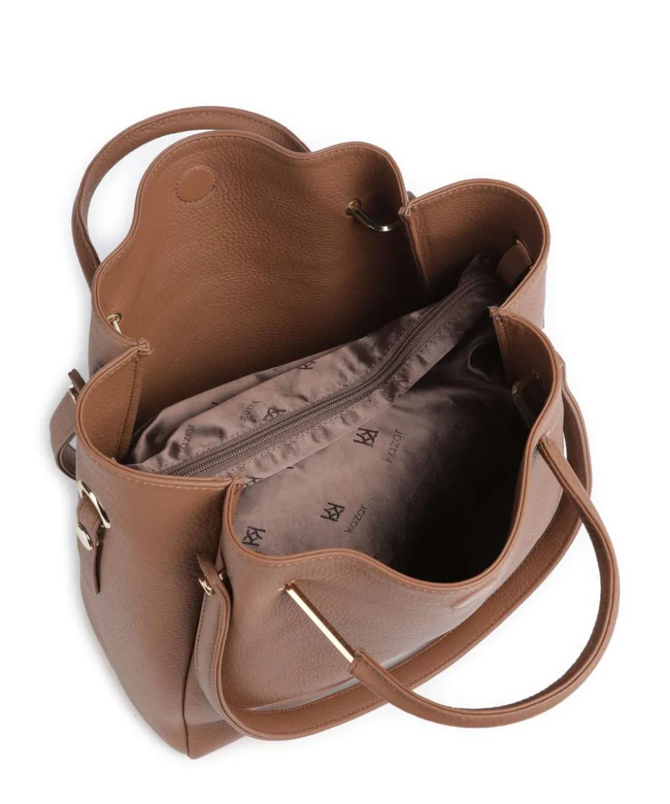 Alexandria Shopper genarbtes Leder braun