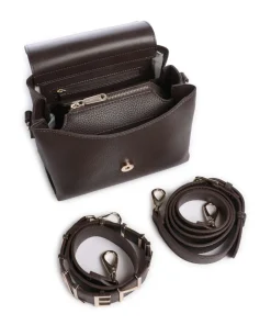 Alexia Umhängetasche Lederimitat dunkelbraun