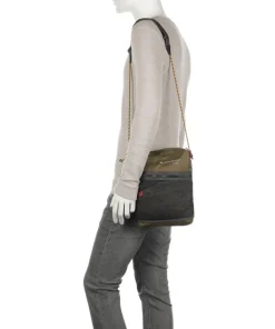 Algir Umhängetasche recyceltes Polyamid olivgrün