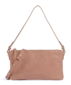 Alice Crinkle Schultertasche fein genarbtes Rindsleder altrosa