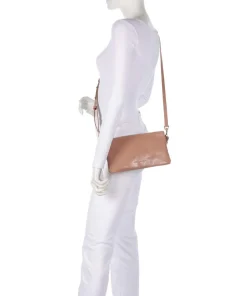 Alice Crinkle Schultertasche fein genarbtes Rindsleder altrosa