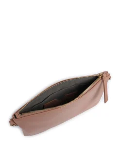 Alice Crinkle Schultertasche fein genarbtes Rindsleder altrosa