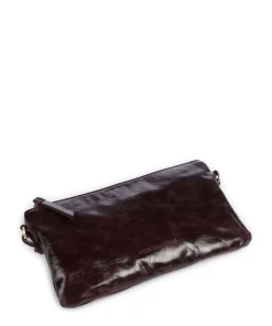 Alice Crinkle Schultertasche fein genarbtes Rindsleder bordeaux