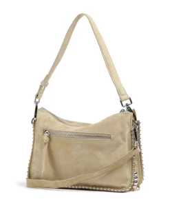 All About Beads Schultertasche aufgerautes Leder sand