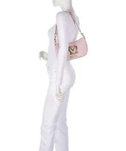 Allure Schultertasche Lederimitat rosa