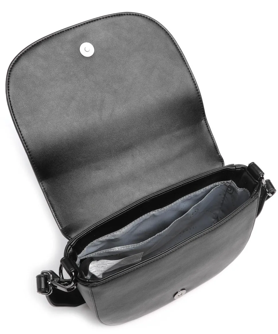 Almata Schultertasche Lederimitat schwarz