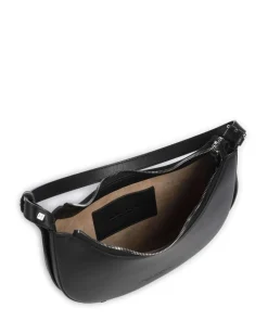 Alvi Schultertasche fein genarbtes Rindsleder schwarz