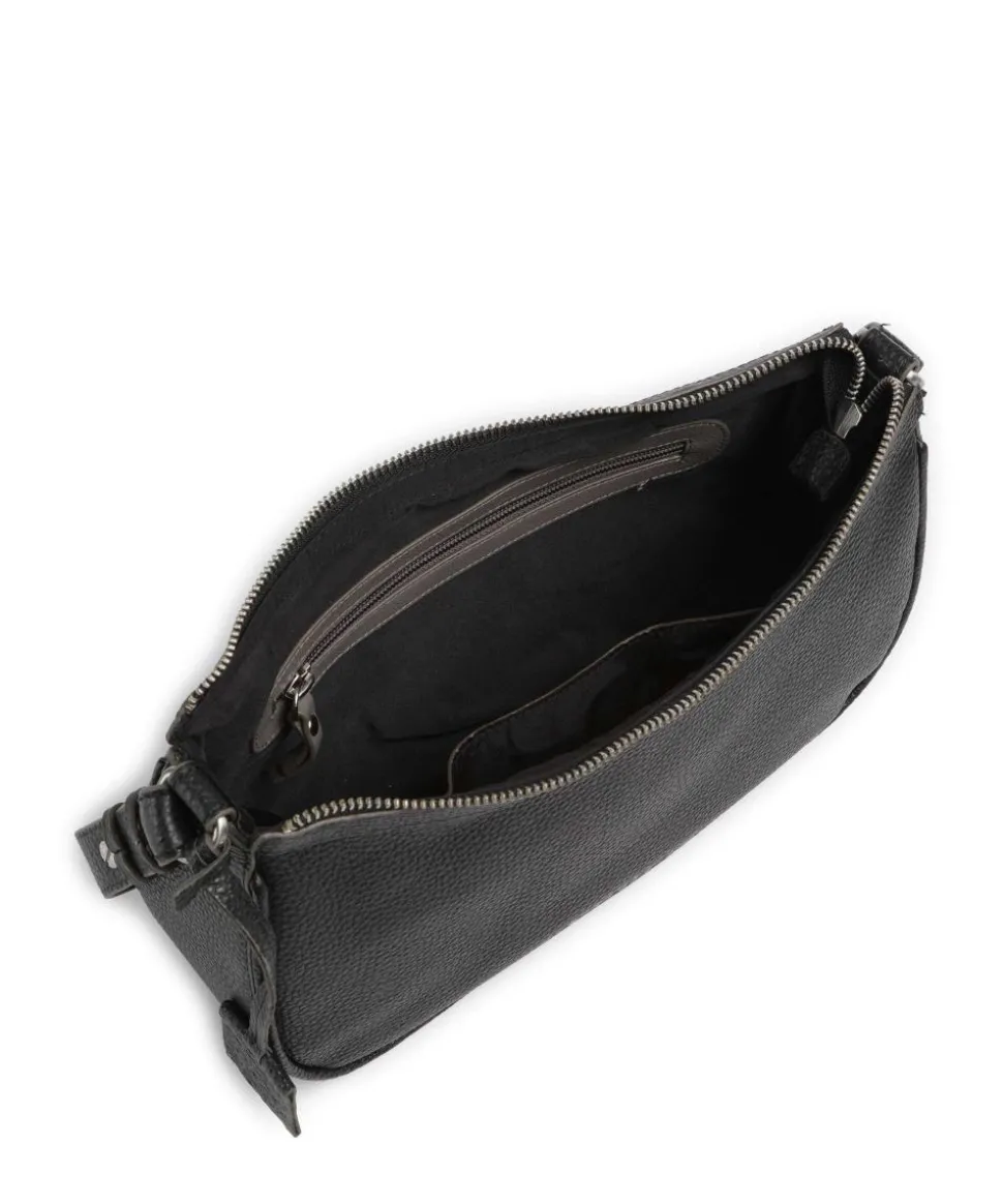 Always Alyx Schultertasche genarbtes Leder schwarz