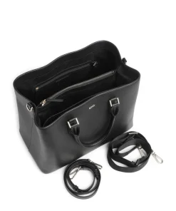 Alyce Handtasche genarbtes Rindsleder schwarz