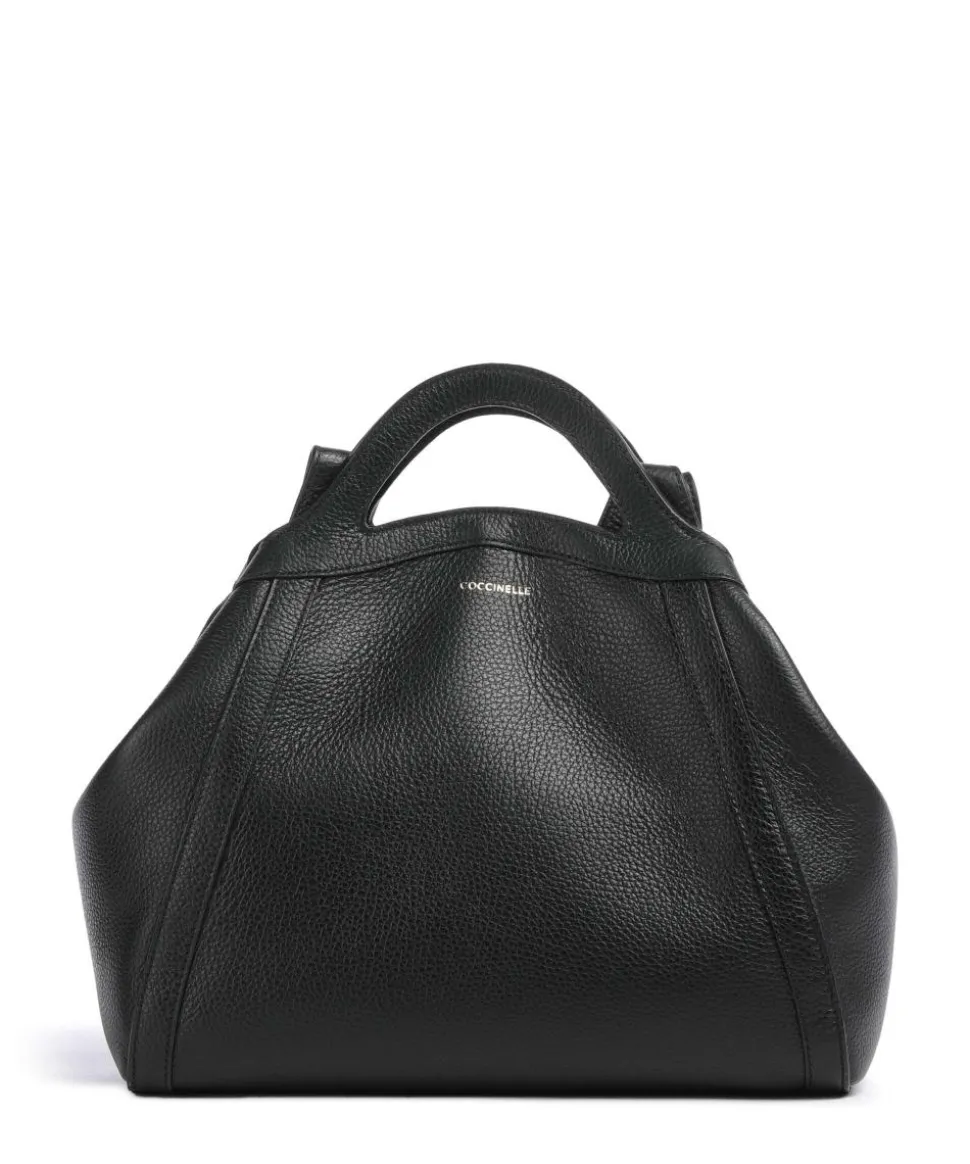 Amalia Shopper genarbtes Leder schwarz