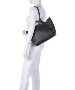 Amalia Shopper genarbtes Leder schwarz