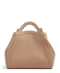 Amalia Shopper genarbtes Leder hellbraun