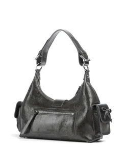 Amelia Schultertasche fein genarbtes Rindsleder dunkelgrau