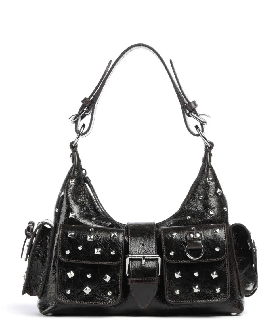 Amelia Schultertasche Rindsleder dunkelbraun