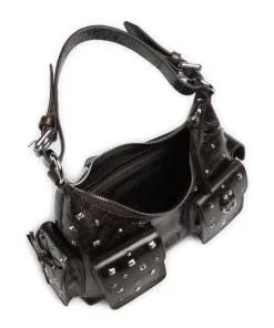 Amelia Schultertasche Rindsleder dunkelbraun