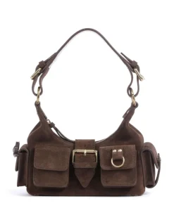 Amelia Small Schultertasche aufgerautes Rindsleder braun