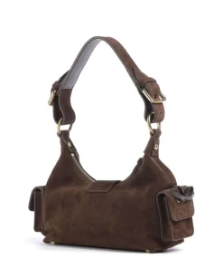 Amelia Small Schultertasche aufgerautes Rindsleder braun