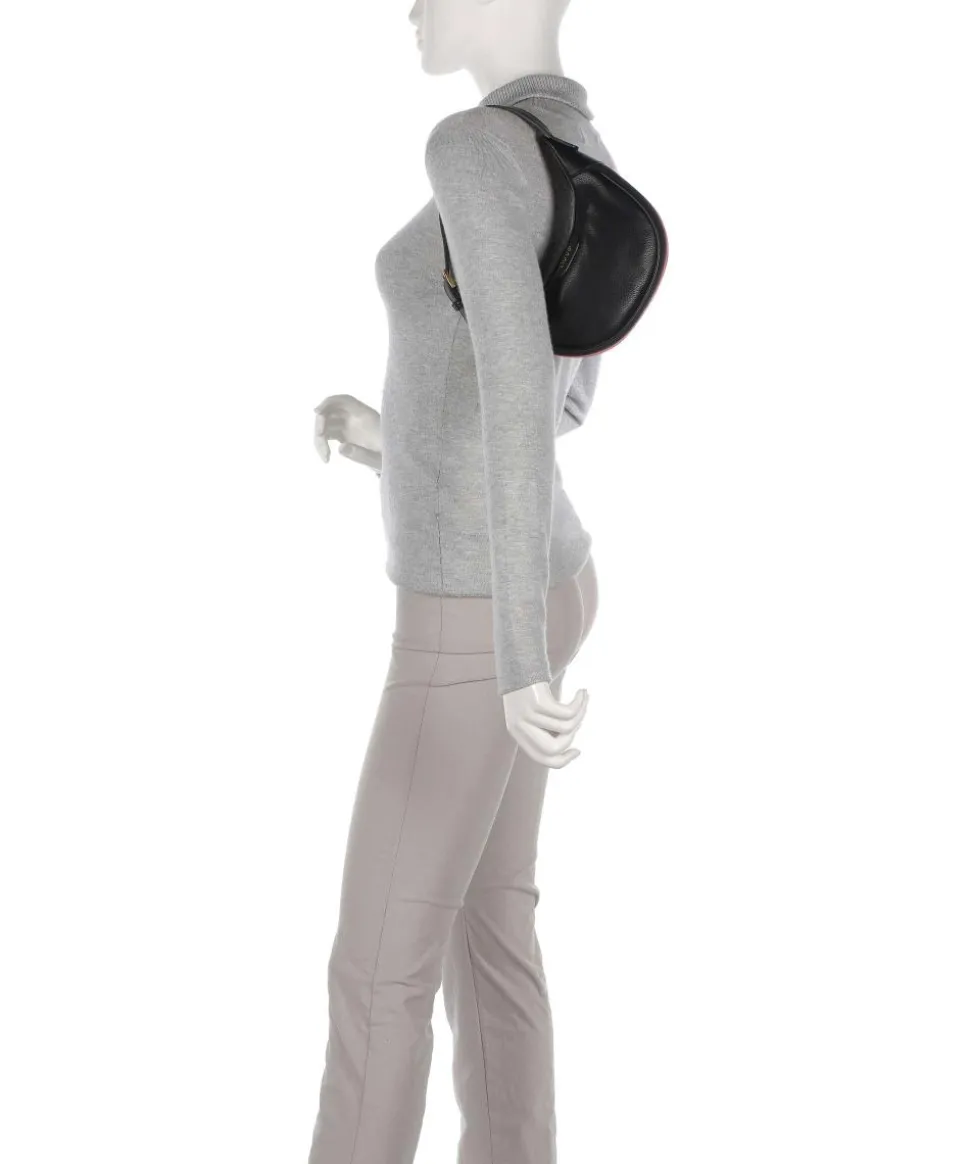 Anaba Schultertasche Lederimitat schwarz