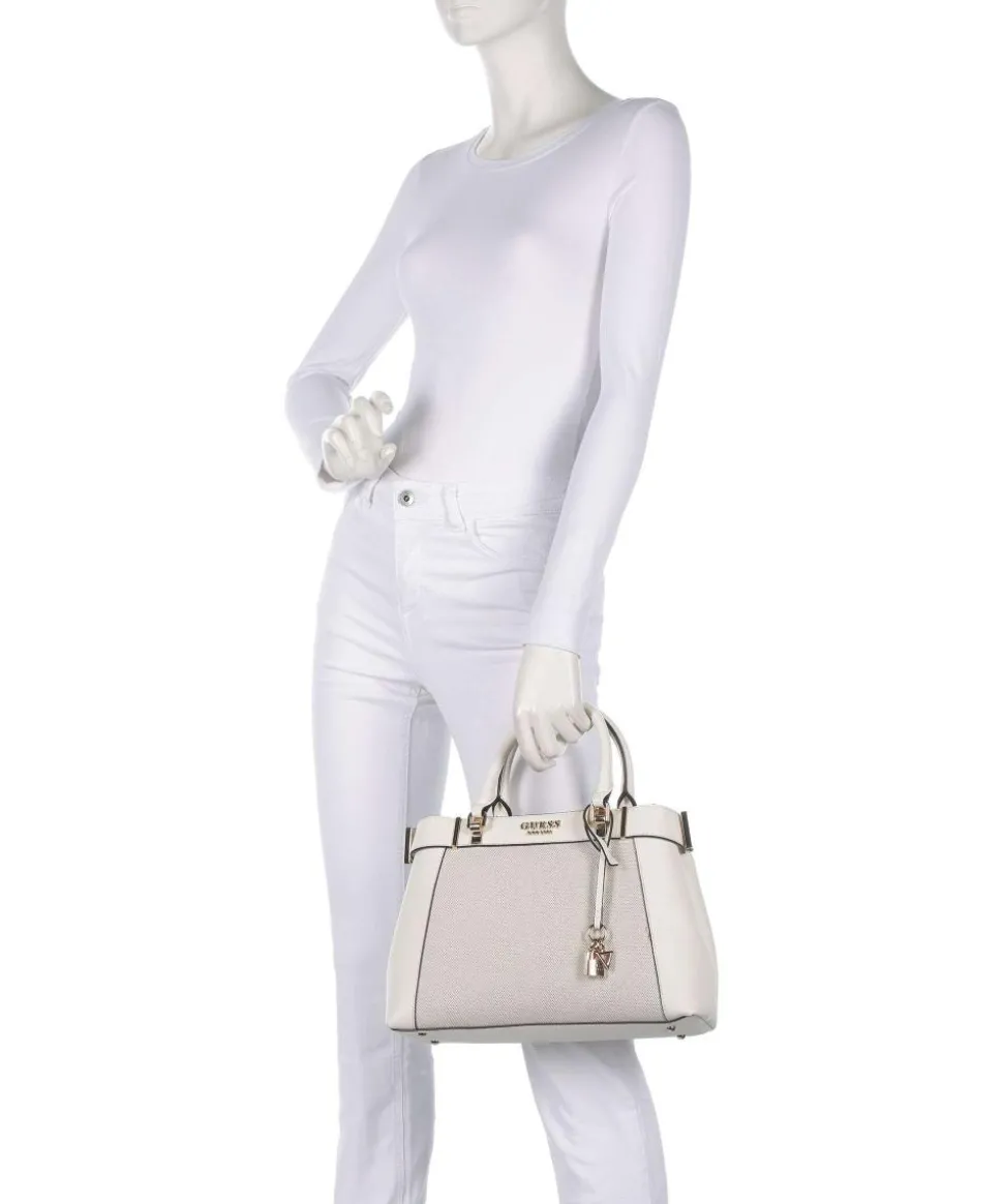 Anadela Handtasche Lederimitat, Baumwolle natur/weiß