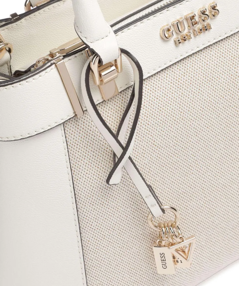 Anadela Handtasche Lederimitat, Baumwolle natur/weiß