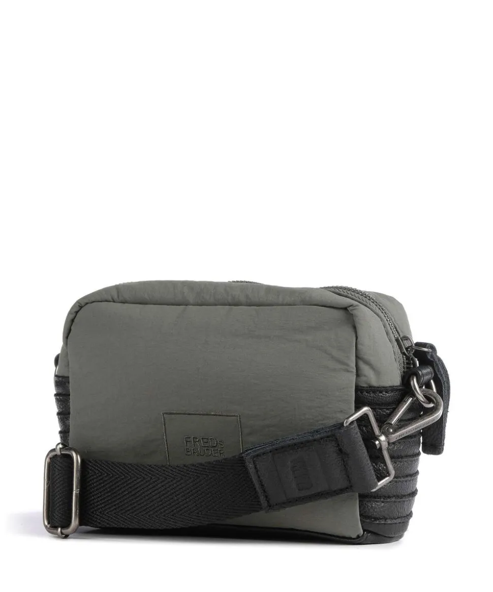 Anea Umhängetasche Polyester, genarbtes Leder schwarz/grün