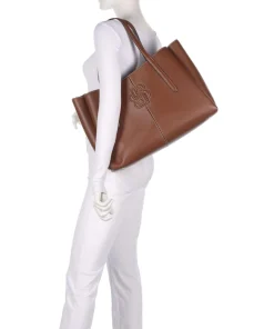 Anett Shopper Lederimitat braun