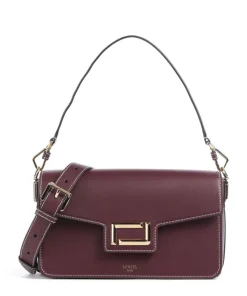 Angele M Schultertasche fein genarbtes Rindsleder brombeer