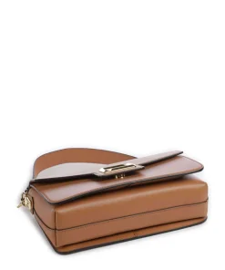 Angele M Schultertasche fein genarbtes Rindsleder camel