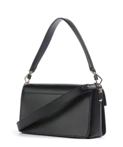 Angele M Schultertasche fein genarbtes Rindsleder schwarz