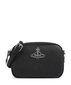 Anna Saffiano Umhängetasche Lederimitat schwarz