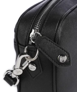 Anna Saffiano Umhängetasche Lederimitat schwarz