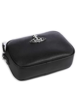 Anna Saffiano Umhängetasche Lederimitat schwarz