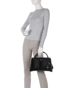 Annita Python Handtasche Lederimitat schwarz