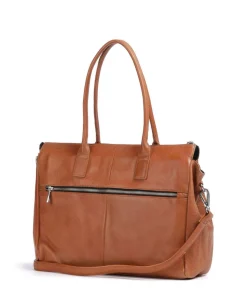 Anouk Anouk Shopper 13″ genarbtes Leder cognac