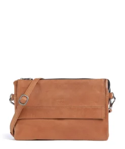 Anouk Anouk Umhängetasche genarbtes Leder cognac