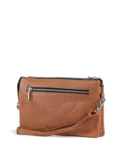 Anouk Anouk Umhängetasche genarbtes Leder cognac