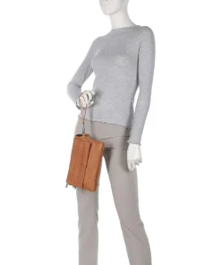 Anouk Anouk Umhängetasche genarbtes Leder cognac