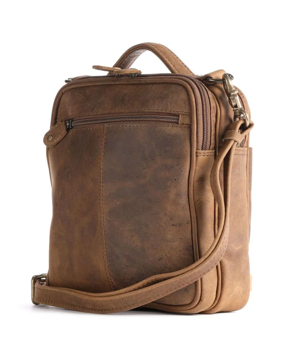 Antic M Umhängetasche Rindsleder braun