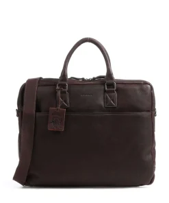 Antique Avery Aktentasche 17″ genarbtes Leder mahagoni