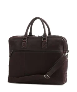 Antique Avery Aktentasche 17″ genarbtes Leder mahagoni