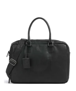 Antique Avery Aktentasche 15″ genarbtes Leder schwarz