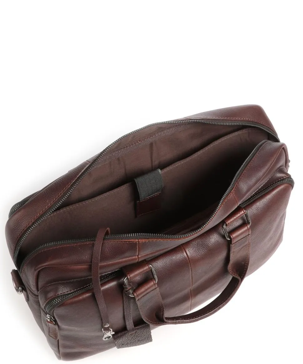 Antique Avery Aktentasche 15″ genarbtes Leder mahagoni