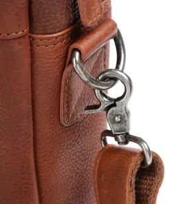 Antique Avery Aktentasche 15″ genarbtes Leder braun