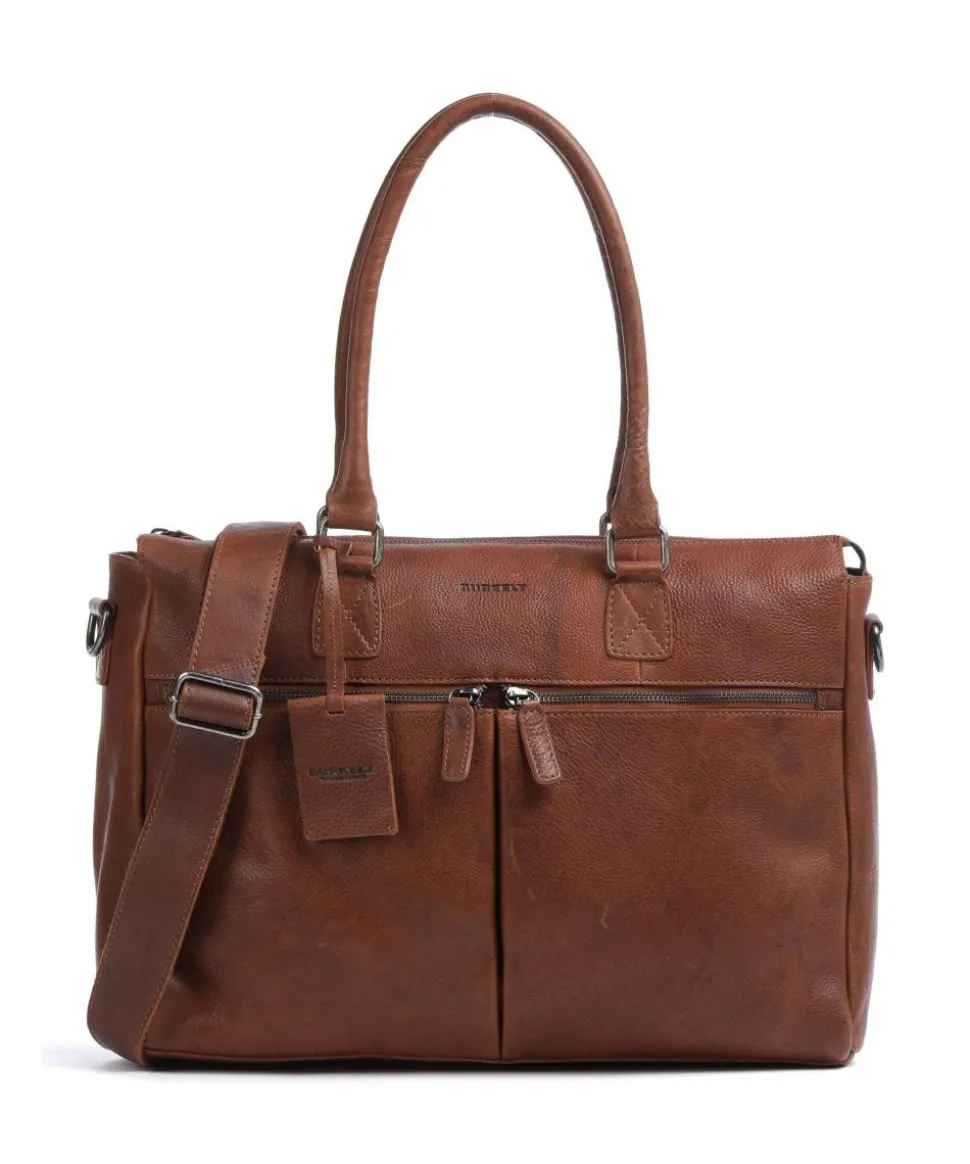 Antique Avery Aktentasche 15.6″ genarbtes Leder cognac