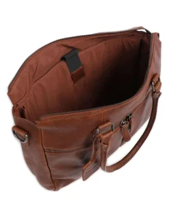 Antique Avery Aktentasche 15.6″ genarbtes Leder cognac