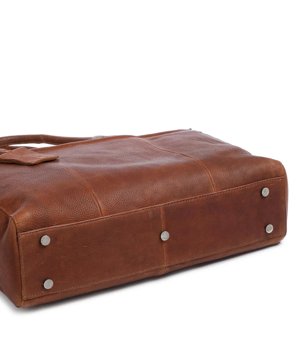 Antique Avery Aktentasche 15″ genarbtes Leder tan