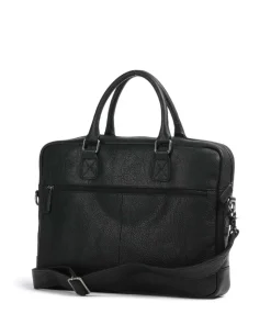 Antique Avery Aktentasche 15″ genarbtes Leder schwarz