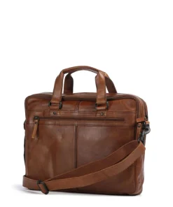 Apache Brutus Aktentasche 15″ fein genarbtes Leder cognac