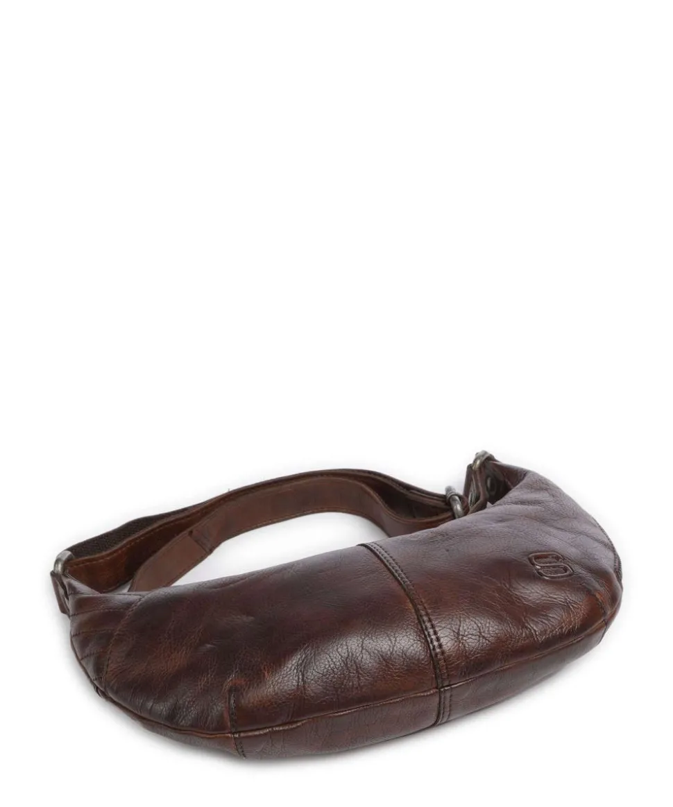 Apache Edee Umhängetasche genarbtes Leder dunkelbraun