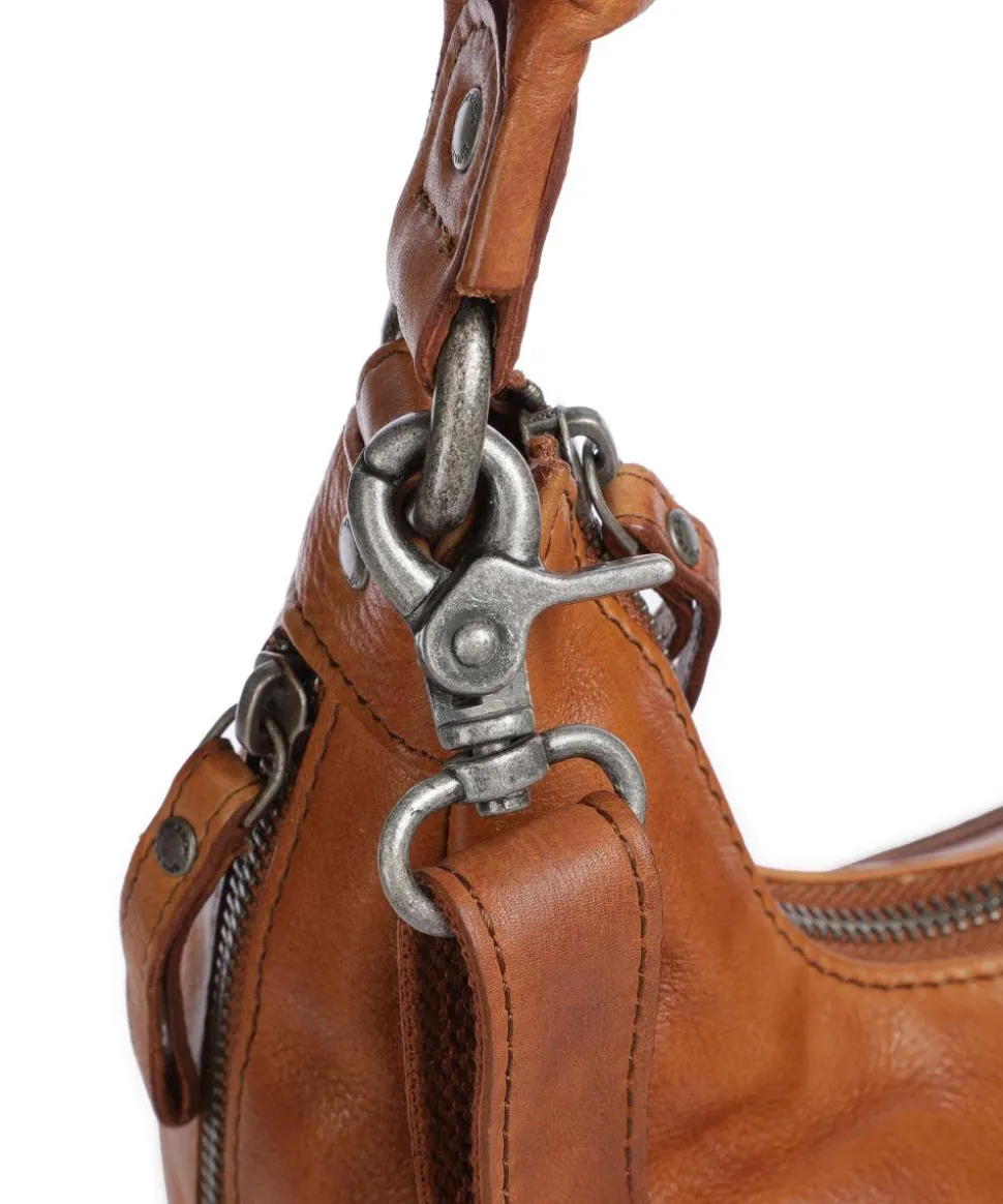 Apache Harli Schultertasche genarbtes Leder braun